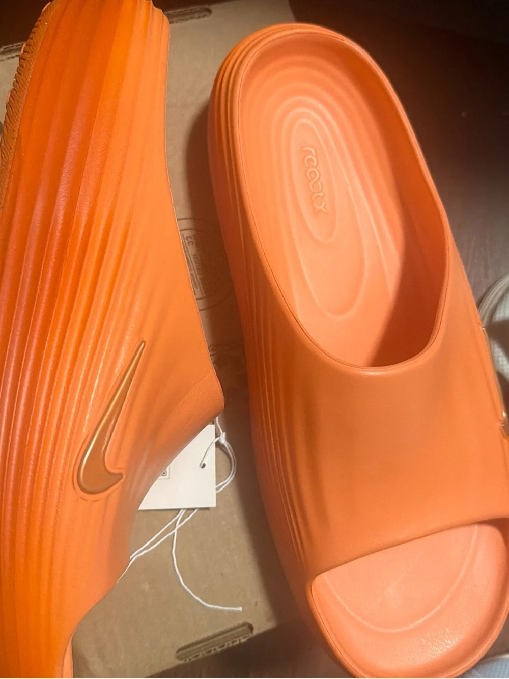 Nike ReactX Rejuven8 Men's Slide Size 14 Orange